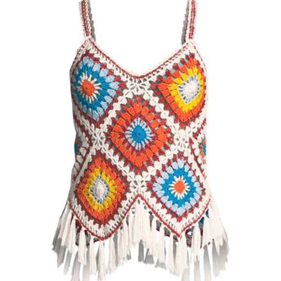 alice and olivia crochet top